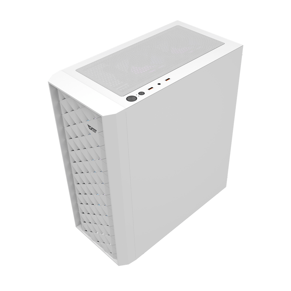 Darkflash DK351 ATX with 4 FANS PC Case - White