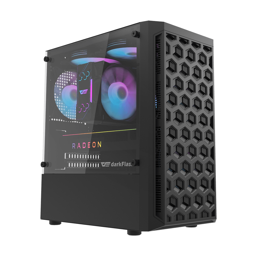 Darkflash DK300M M-ATX with 3 FANS PC Case - Black