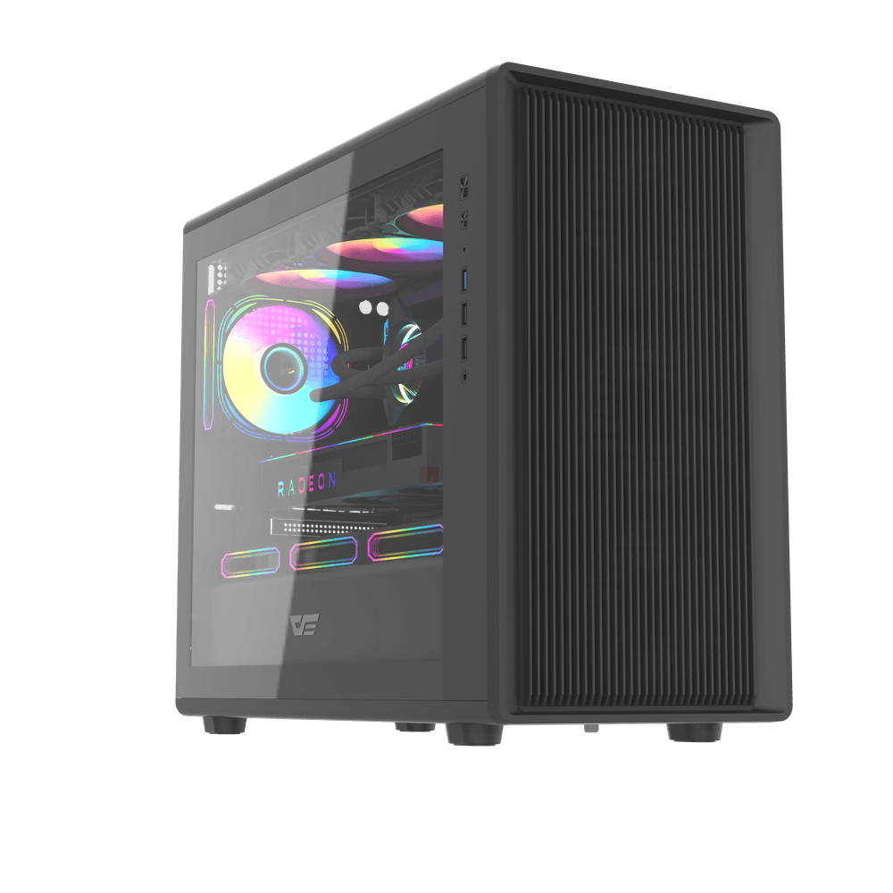 Darkflash DB460M M-ATX with 3 FANS PC Case - Black