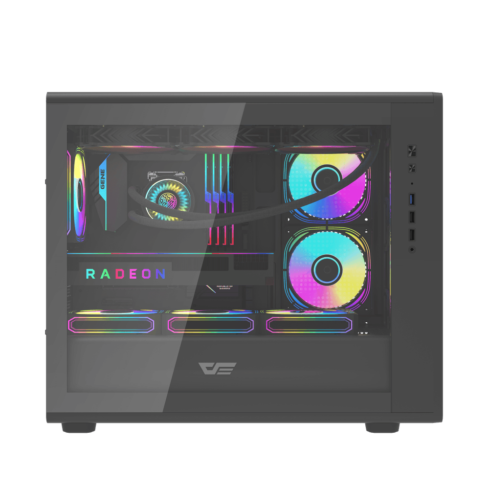 Darkflash DB460M M-ATX with 3 FANS PC Case - Black