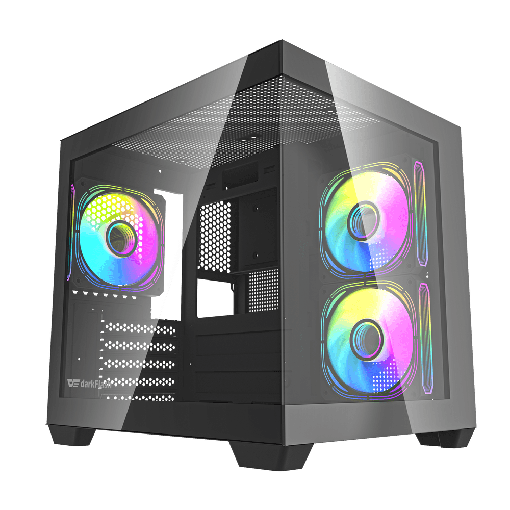 Darkflash C275P M-ATX 3 FANS PC Case - Black