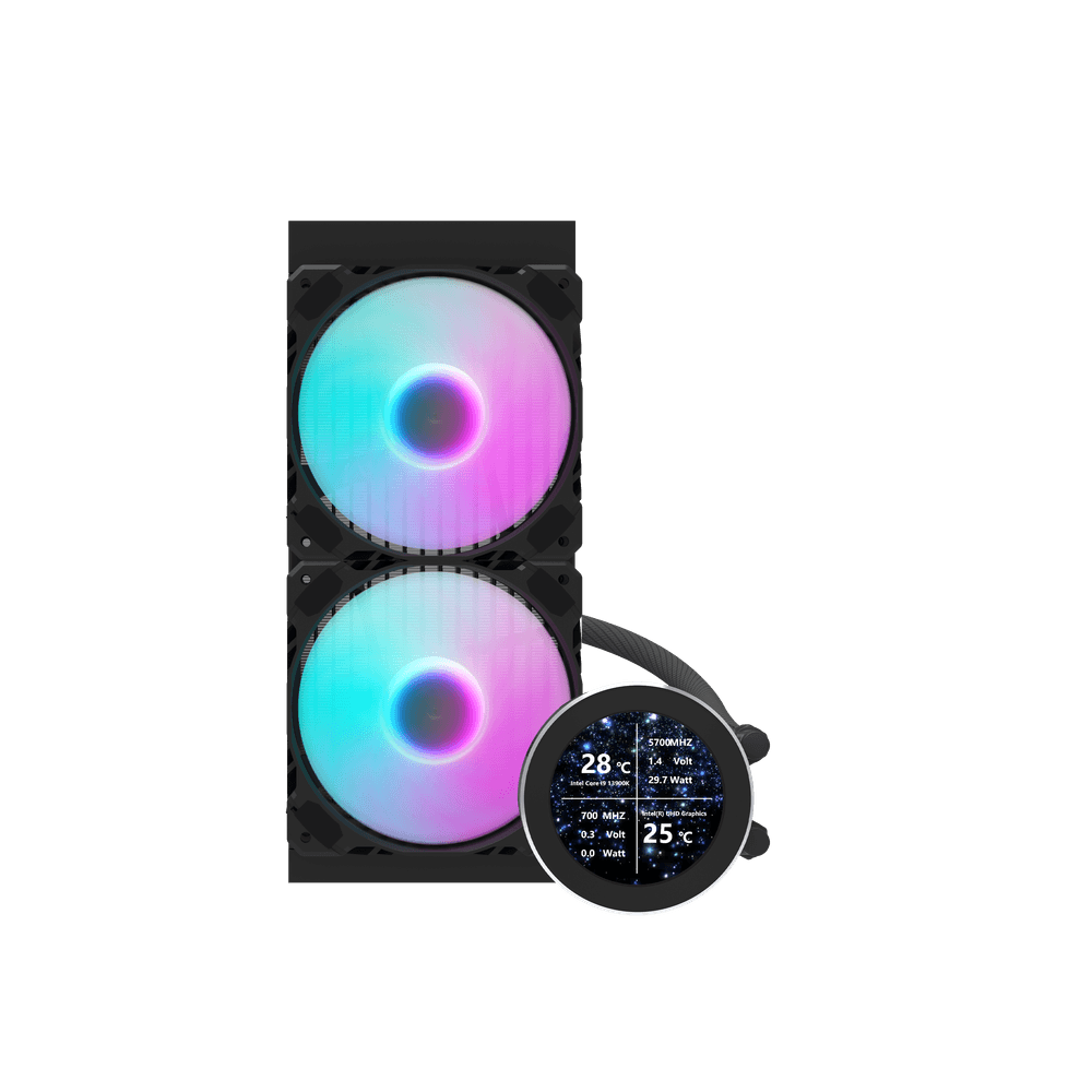 Darkflash DN240S AIO 240mm Liquid Cooler - Black