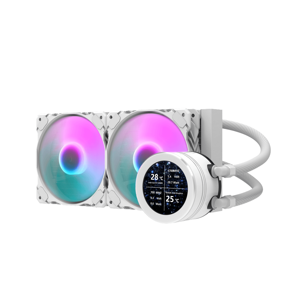 Darkflash DN240S AIO 240mm Liquid Cooler - White