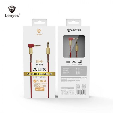 LENYES AX-87 3.5mm AUX Cable 1m