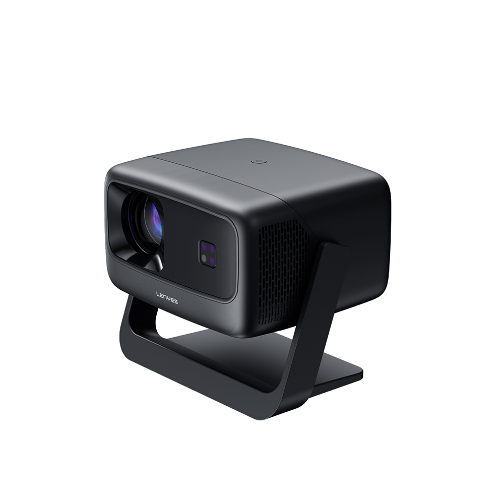 LENYES LPR02 LCD FHD 360 Degree Rotatable Auto Focus Projector - Dark Gray