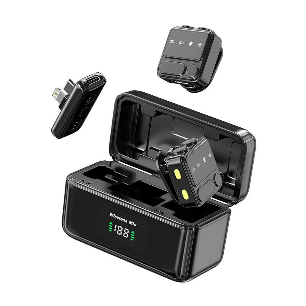 WIWU Wi-WM005 Duo Wireless Microphone ANC - Black WIWU Wi-WM005 Duo Wireless Microphone ANC - Black