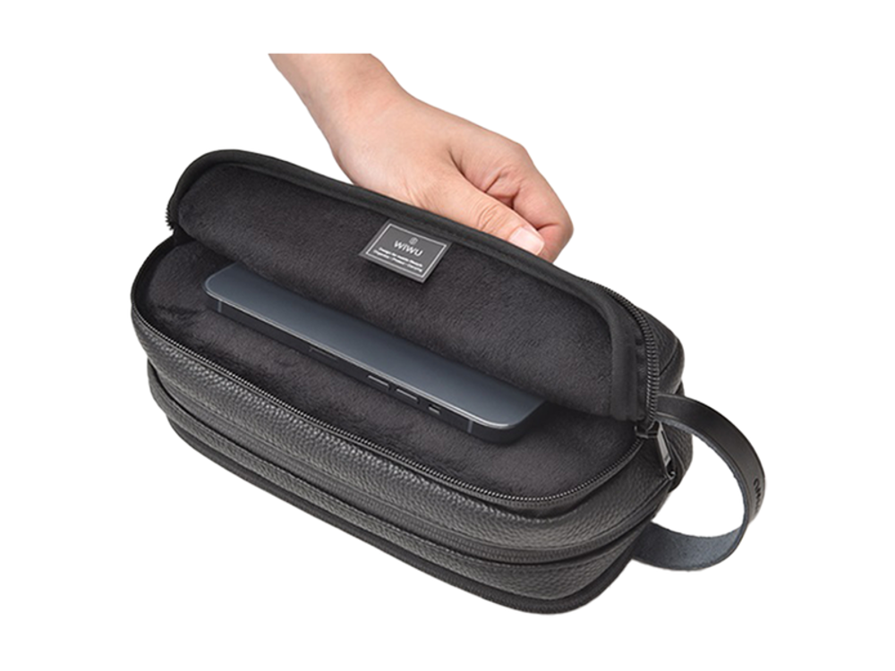 WIWU Salem Anti-Theft Travel Pouch - Black