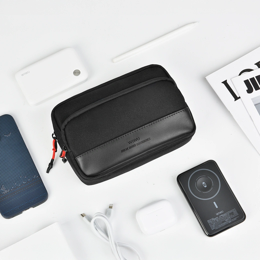 WIWU Essen Travel Organizer Pouch – Compact & Water-Resistant - Black