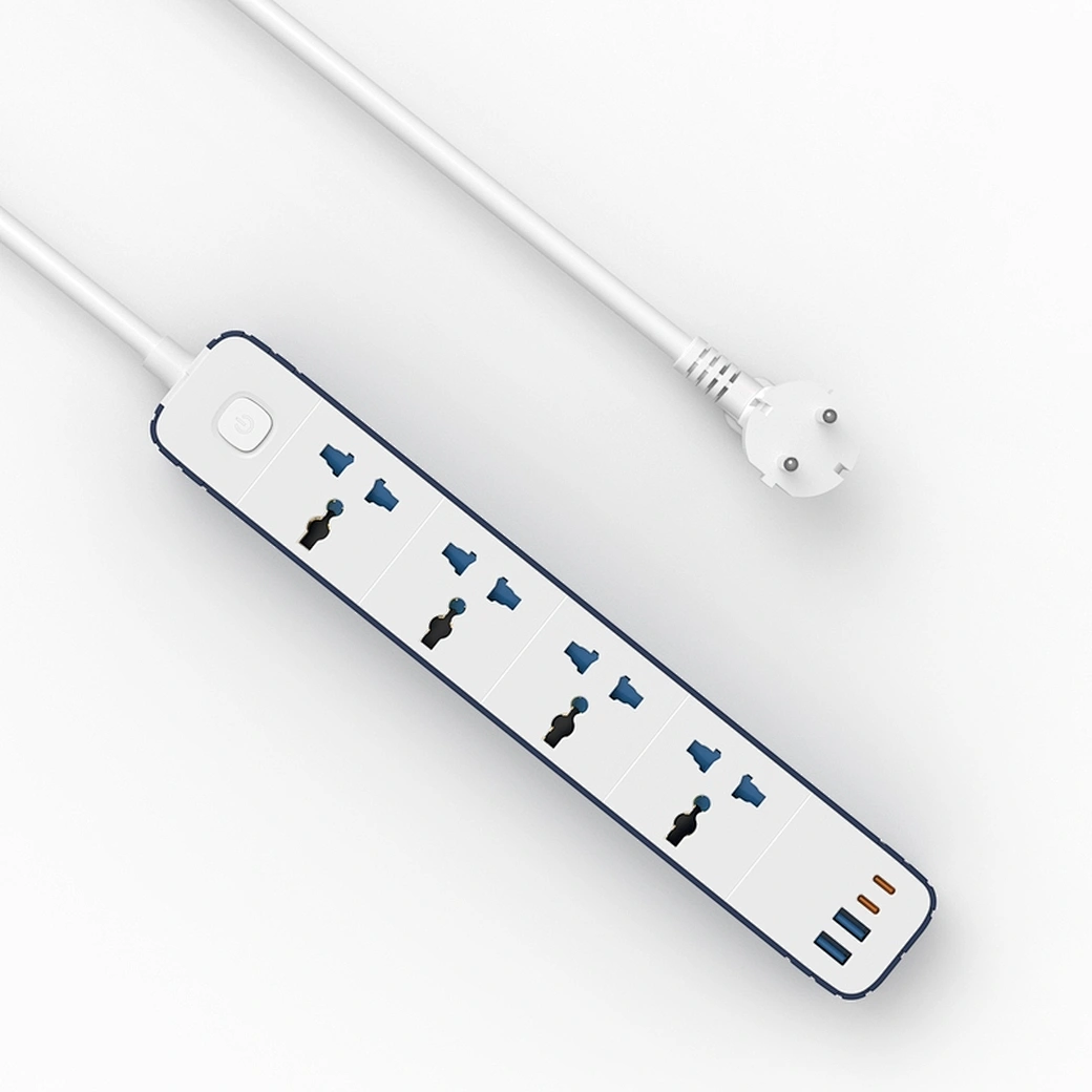 WIWU 8in1 20W GaN Power Strip 2C+2A+4AC - White