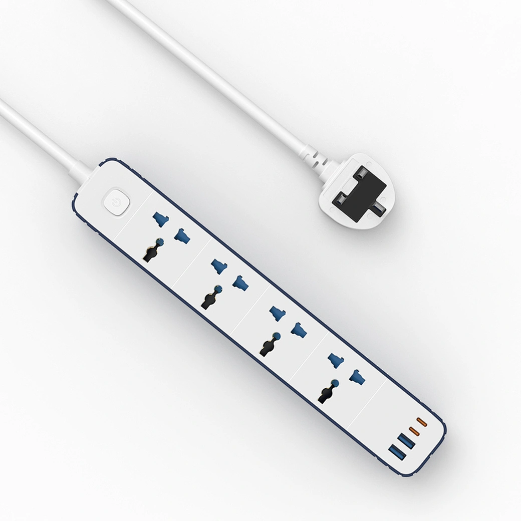 WIWU 8in1 20W GaN Power Strip 2C+2A+4AC - White