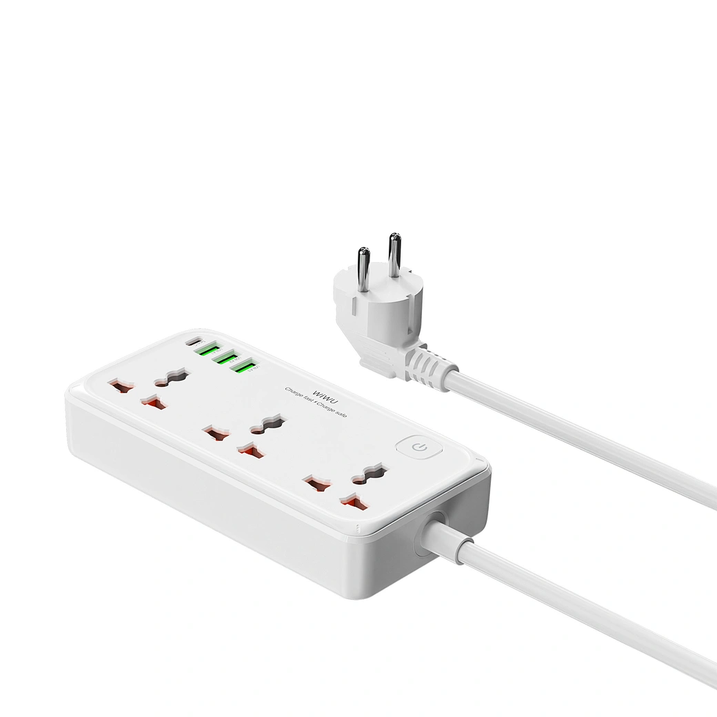 WIWU Wi-S005 30W Cube Multiple Function GaN Power Strip - White