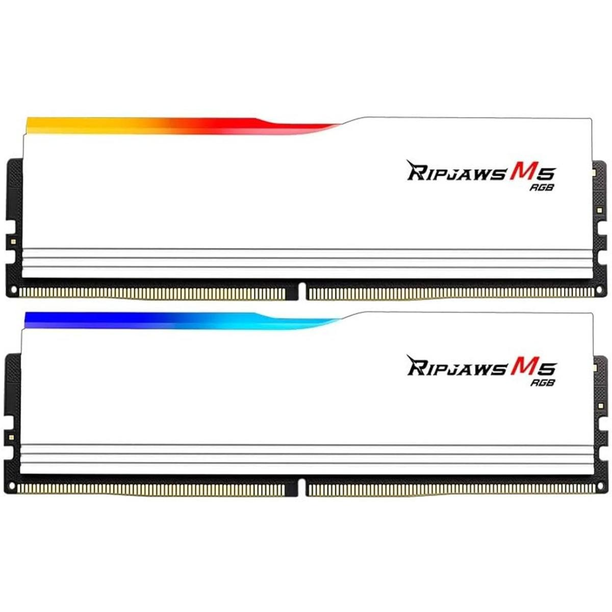 G.SKILL Ripjaws M5 RGB Series 32GB (2x16GB) DDR5 RAM 6000MT/s CL36 Memory Kit - White