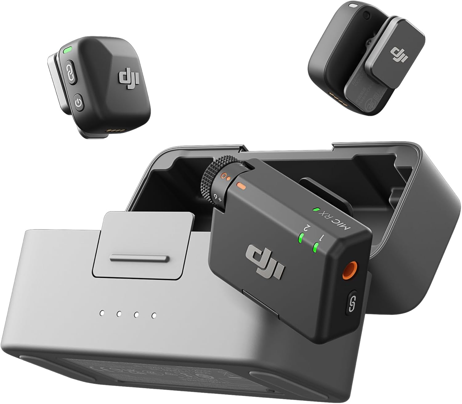 DJI Mic Mini (2 TX + 1 RX + Charging Case), Ultralight, Detail-Rich Audio, 48h Use Noise Cancelling, Automatic Limiting