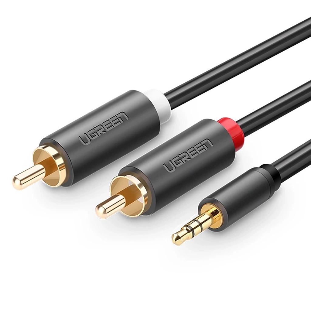 UGREEN AV102 3.5mm Male to 2RCA Male Audio Cable 1m (Gray) UGREEN AV102 3.5mm Male to 2RCA Male Audio Cable 1m (Gray)