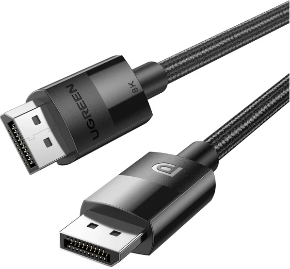 UGREEN DP114 DP Male to Male DP1.4 8K Round Cable ABS Shell Braid (Black)