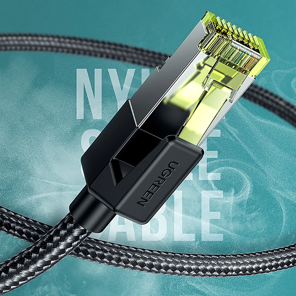 UGREEN NW150 CAT7 Shielded Round Cable with Braided Modular Plugs