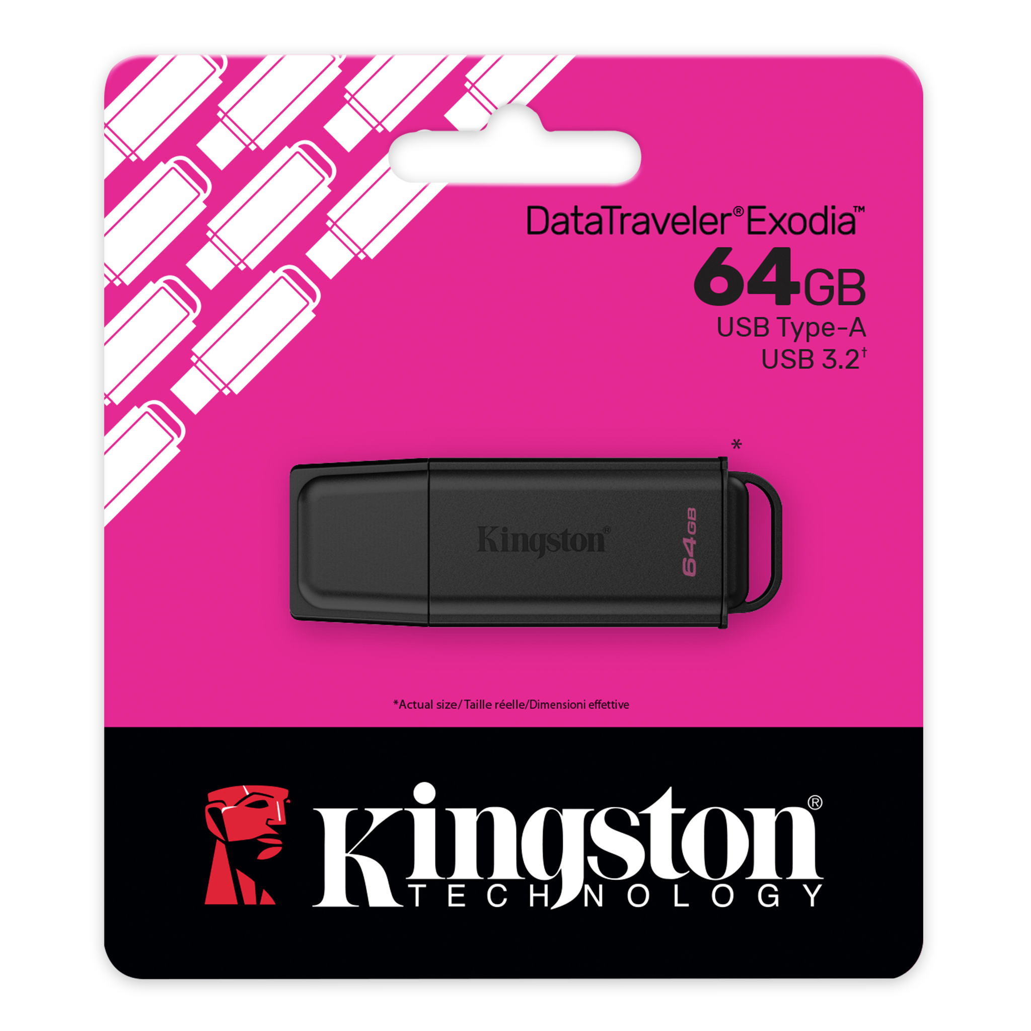 KINGSTON DATATRAVELER 64GB USB TYPE-A 3.2 FLASH DRIVE