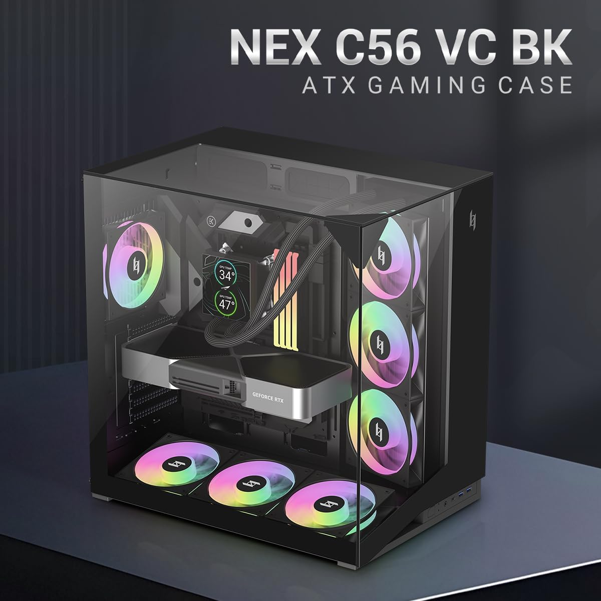 GAMEMAX C56 VC BLACK GAMING CASE