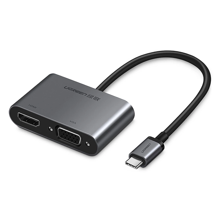 UGREEN USB-C to HDMI + VGA Adapter with PD (Space Gray) UGREEN USB-C to HDMI + VGA Adapter with PD (Space Gray)