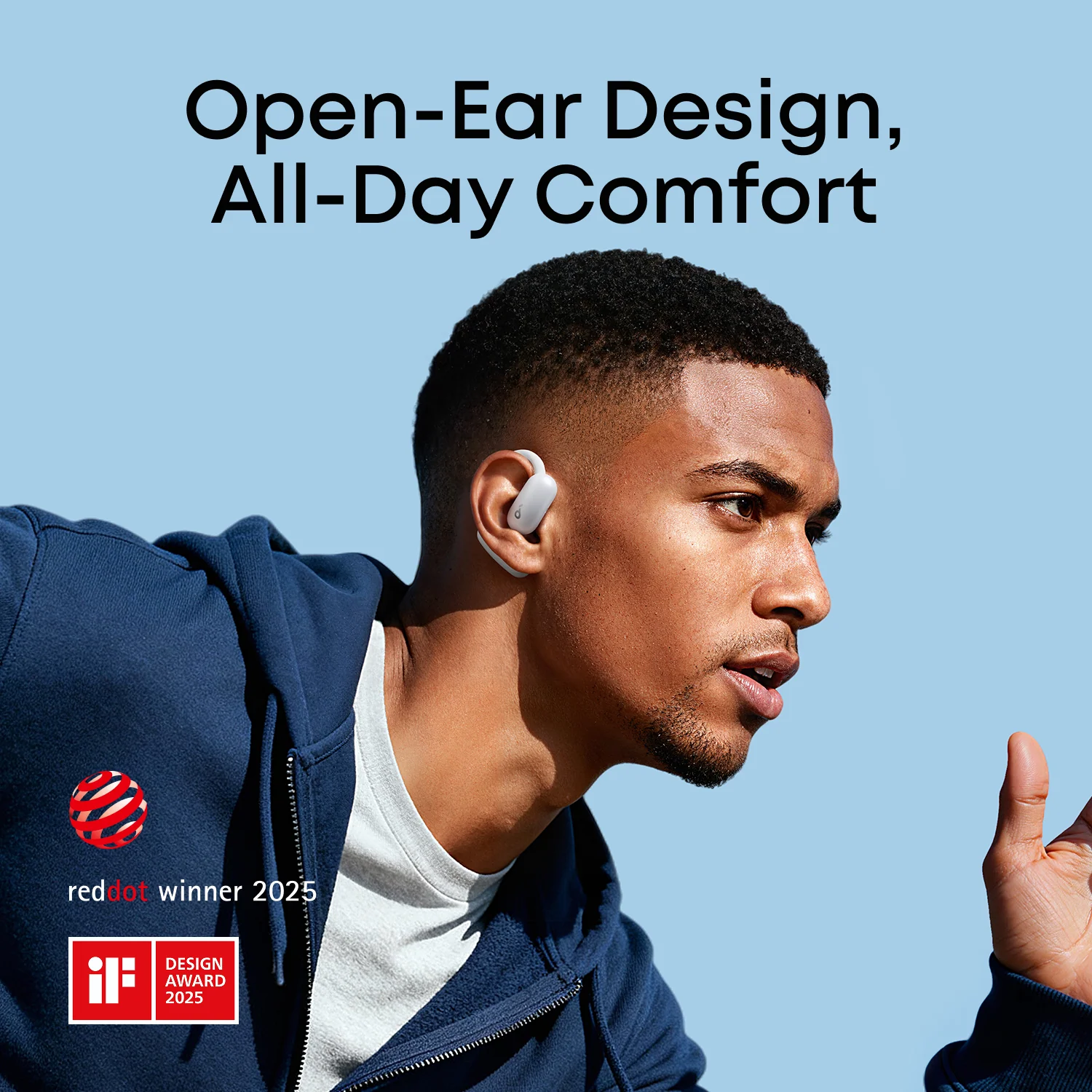 Anker Soundcore AeroFit 2 Headphones, Earbuds White
