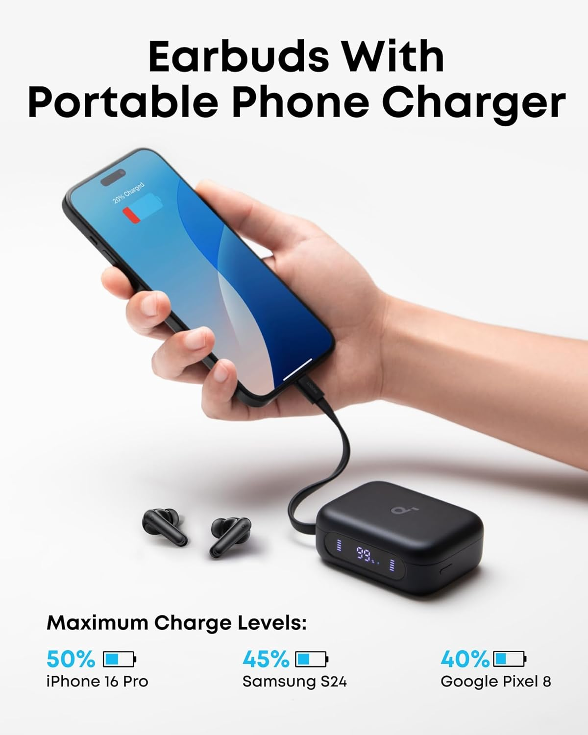 Anker Soundcore P41i Adaptive Noise Cancelling Earbuds with Portable Charging
