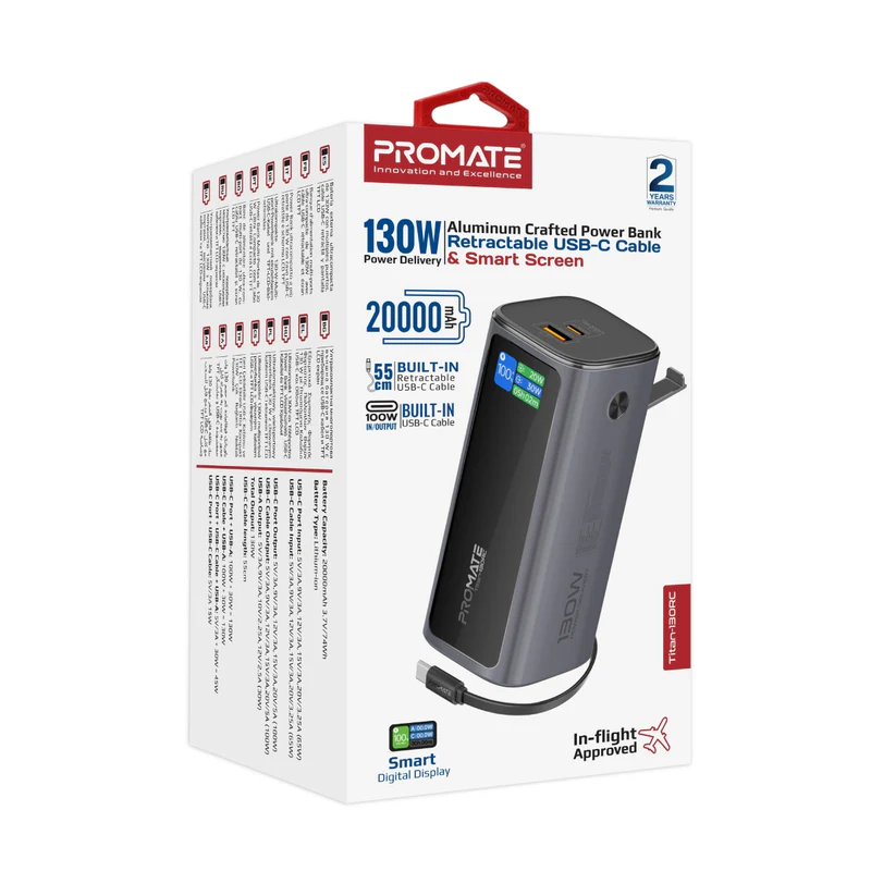 PROMATE POWER-BANK-20K-MAH-130W-TITAN-130RC (TITAN-130RC) PROMATE POWER-BANK-20K-MAH-130W-TITAN-130RC (TITAN-130RC)