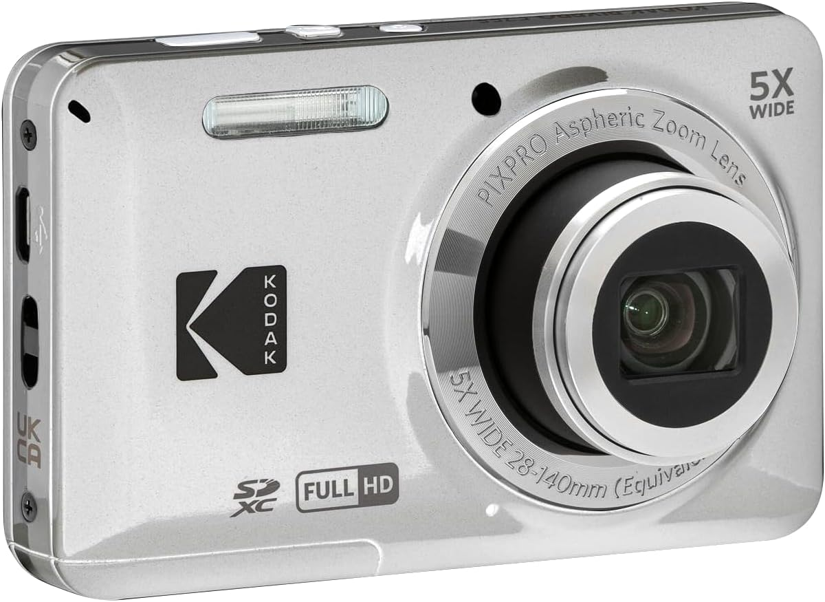 KODAK COMPACT DIGITAL CAMERA FZ55 5X OPTICAL ZOOM CMOS LI-ION BATTERY SILVER