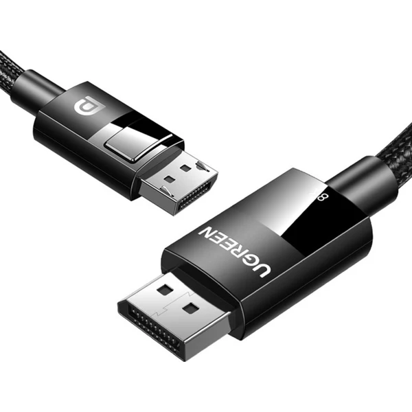 UGREEN DP114 DP Male to Male DP1.4 8K Round Cable ABS Shell Braid  (Black)