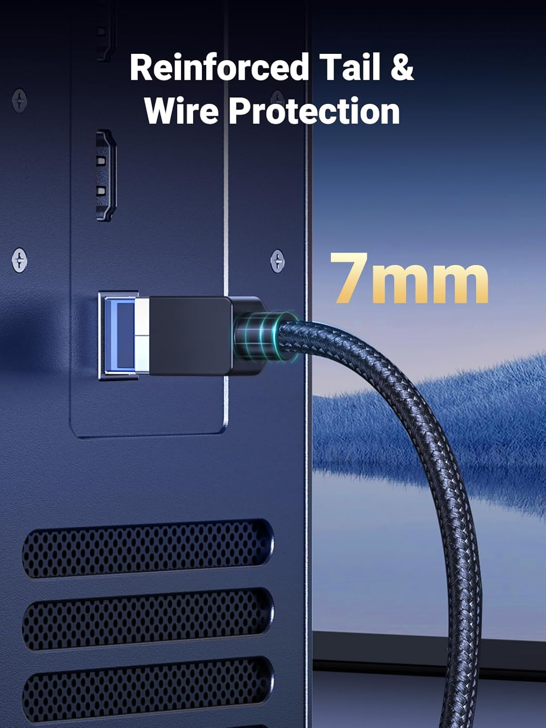 UGREEN CAT8 Shielded Round Braided Cable Modular Plugs Multi-length
