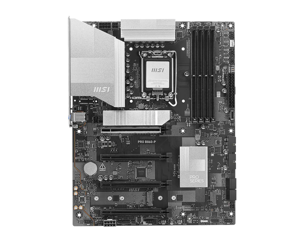 MSI PRO B860-P Intel   (Series 2), LGA 1851/DDR5/PCIe 5.0/3xM.2 - ATX Gaming MOTHERBOARD