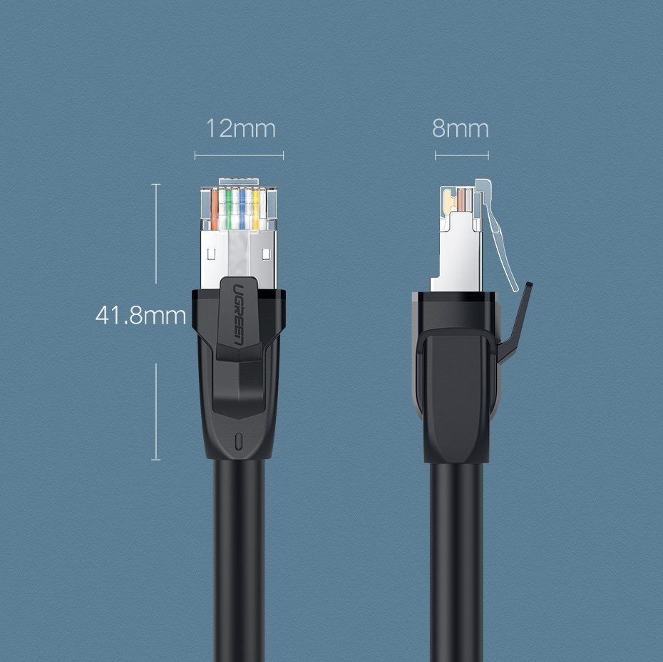 UGREEN NW121 Cat8 CLASSⅠS/FTP Round Ethernet Cable 15M