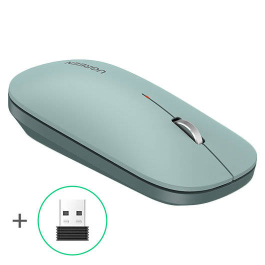 UGREEN MU001 Portable Wireless Mouse 2.4GHZ Ultra Slim (Green)