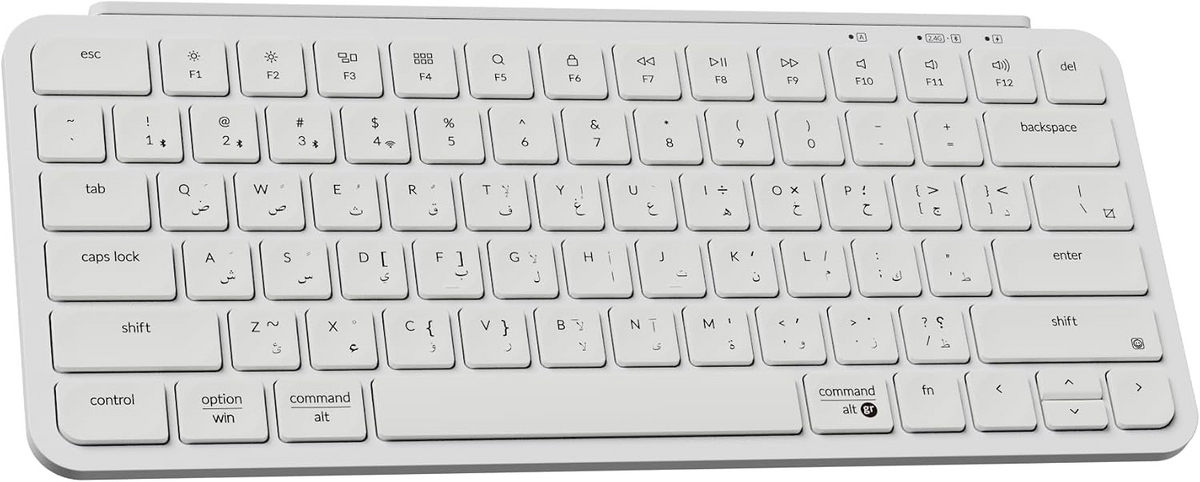 KEYCHRON B1 PRO AN ULTRA-SLIM 2.4 WIRLESS KEYBOARD ARABIC -WHITE
