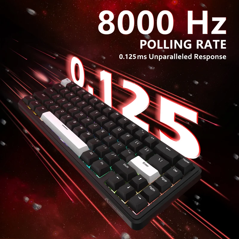 ATTACK SHARK X65 HE Magnetic Switch Rapid Trigger Keyboard - Black