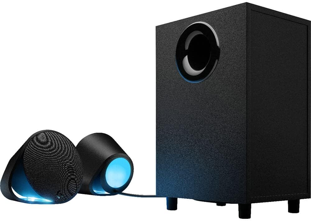 Logitech G560 PC Gaming Speaker System with 7.1 DTS:X Ultra Surround Sound, Game Based LIGHTSYNC RGB, Two Speakers and Subwoofer, Bluetooth, USB, Immersive - Black