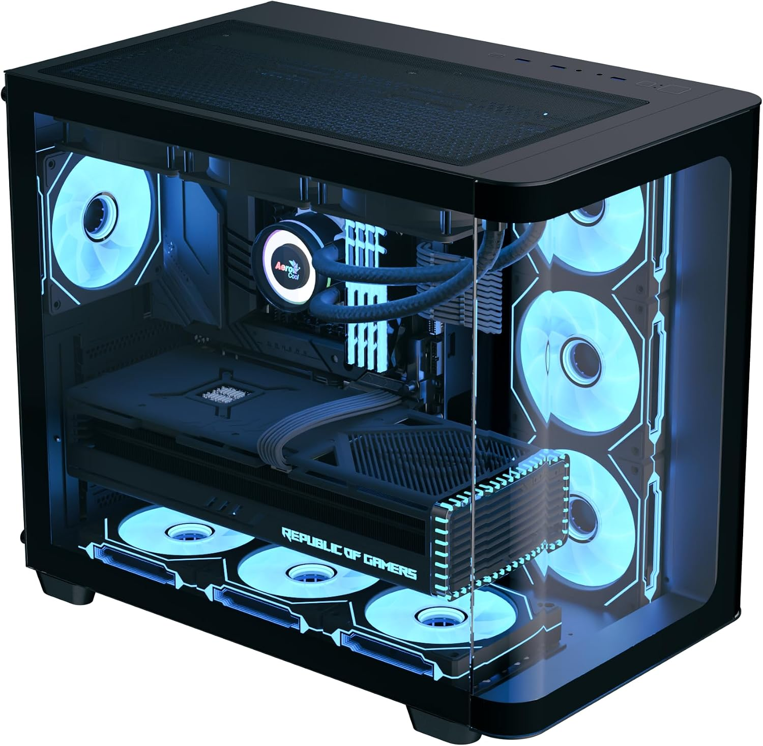 AEROCOOL P500C ARGB ATX Mid Tower  Gaming Case - Black