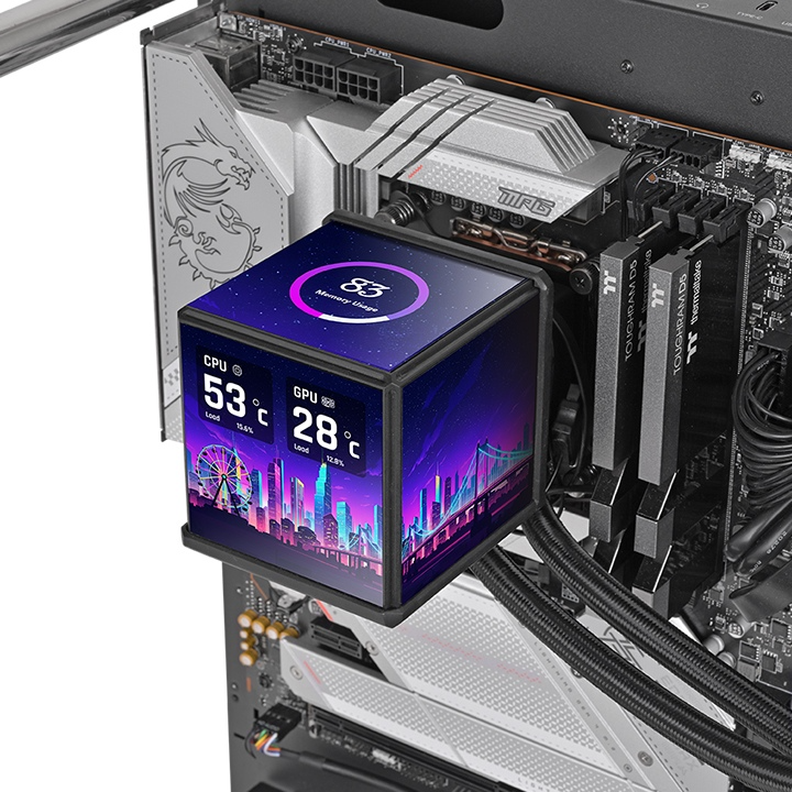 THERMALTAKE MINECUBE 360 ULTRA CPU WATER COOLING LCD - BLACK