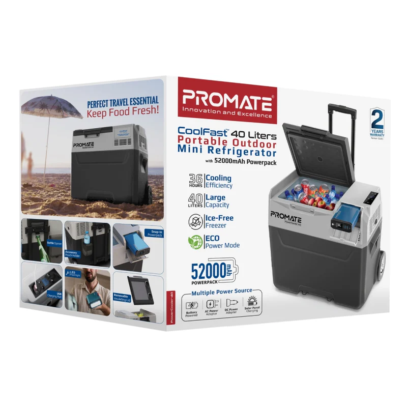 PROMATE POWERCOOLER-40 LITERS-PORTABLE OUTDOOR MINI PROMATE POWERCOOLER-40 LITERS-PORTABLE OUTDOOR MINI
