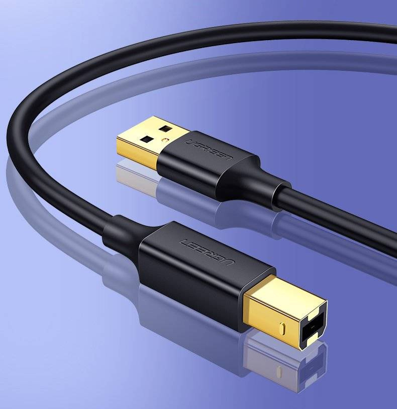 UGREEN US135 USB 2.0 AM to BM Print Cable 1.5m (Black)