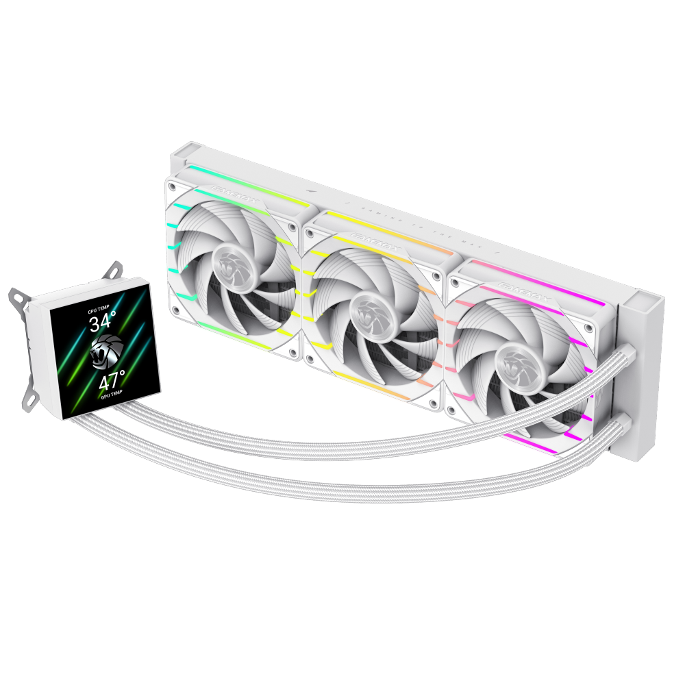 GAMEMAX HAILSTORM 360 LCD WHITE LIQUID COOLING