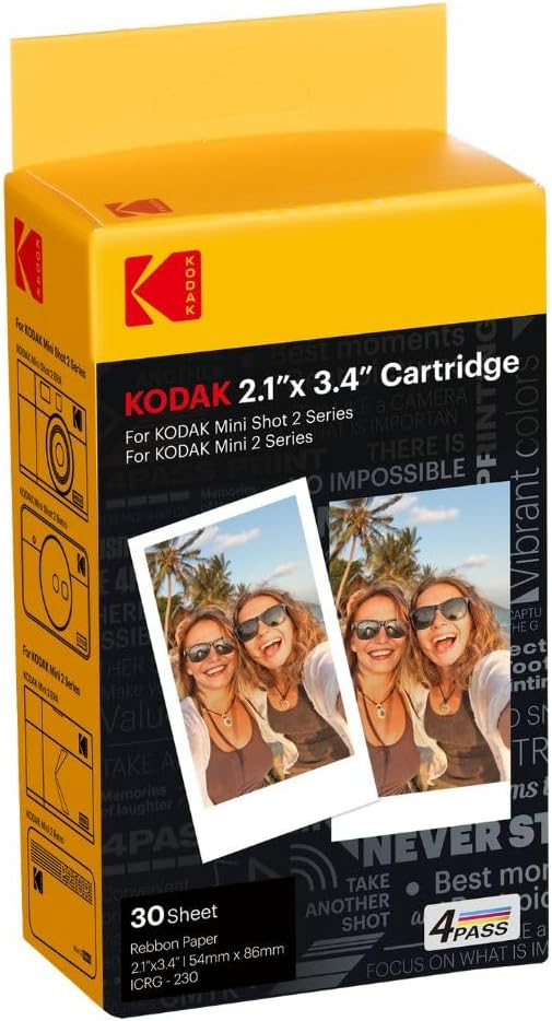 KODAK 2.1 X 3.4 CARTRIDGE FOR KODAK MINI SHOT 2 SERIES / FOR KODAK MINI 2 SERIES 30SHEETS