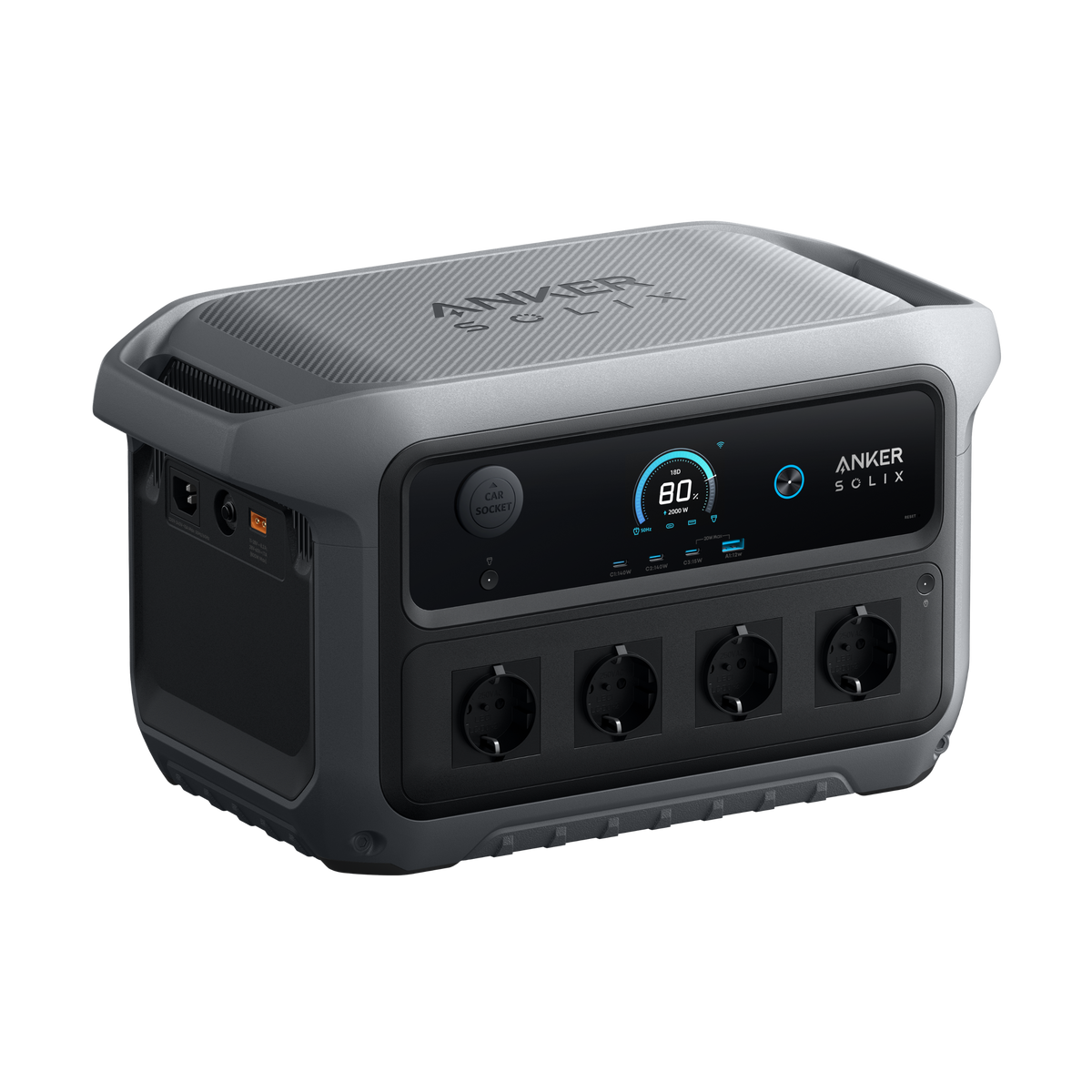 Anker A17832A1 SOLIX C2000 2,048Wh 2400W Gen2 Power Station Gray