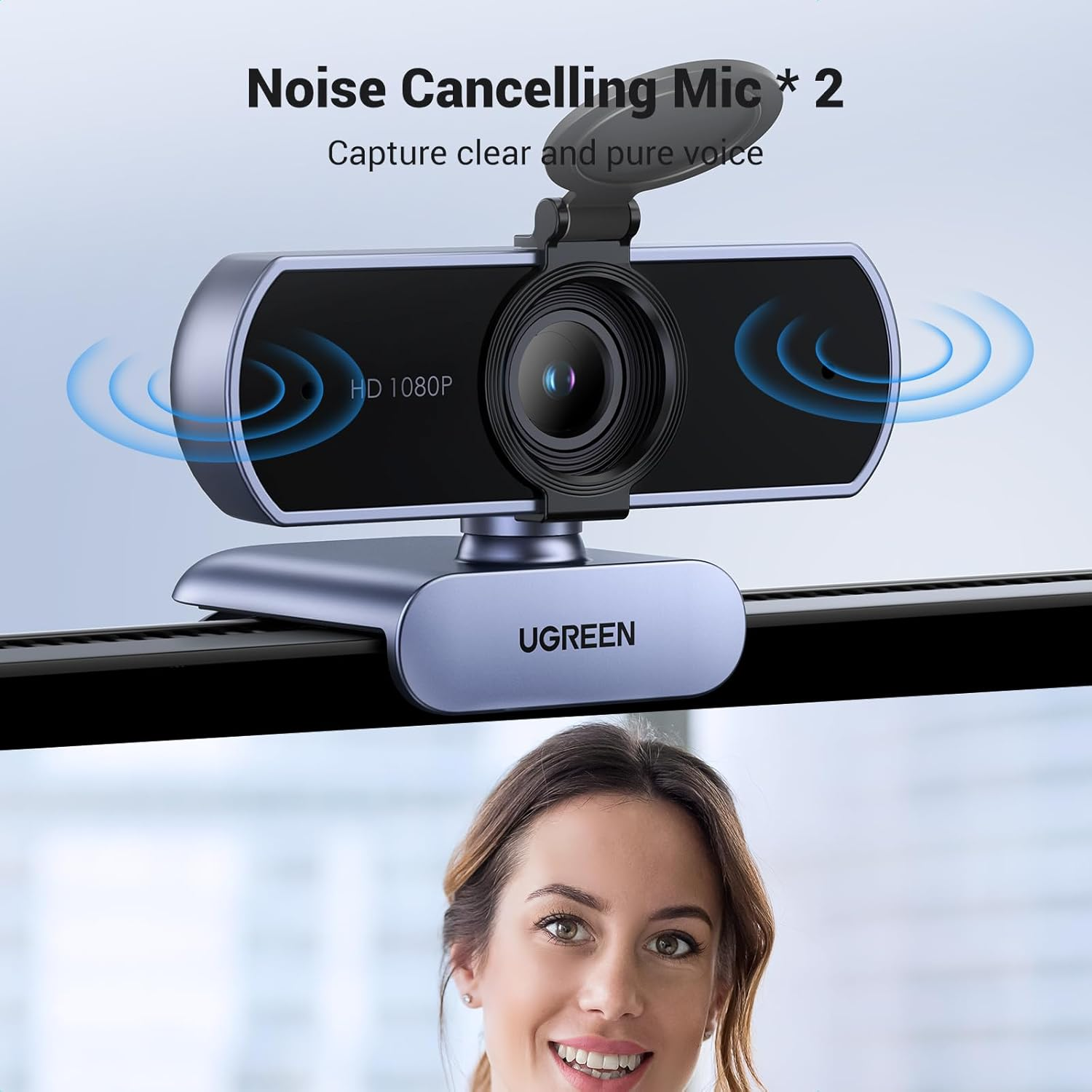 UGREEN CM678 USB HD Webcam 1080P With Mic 2M Cable