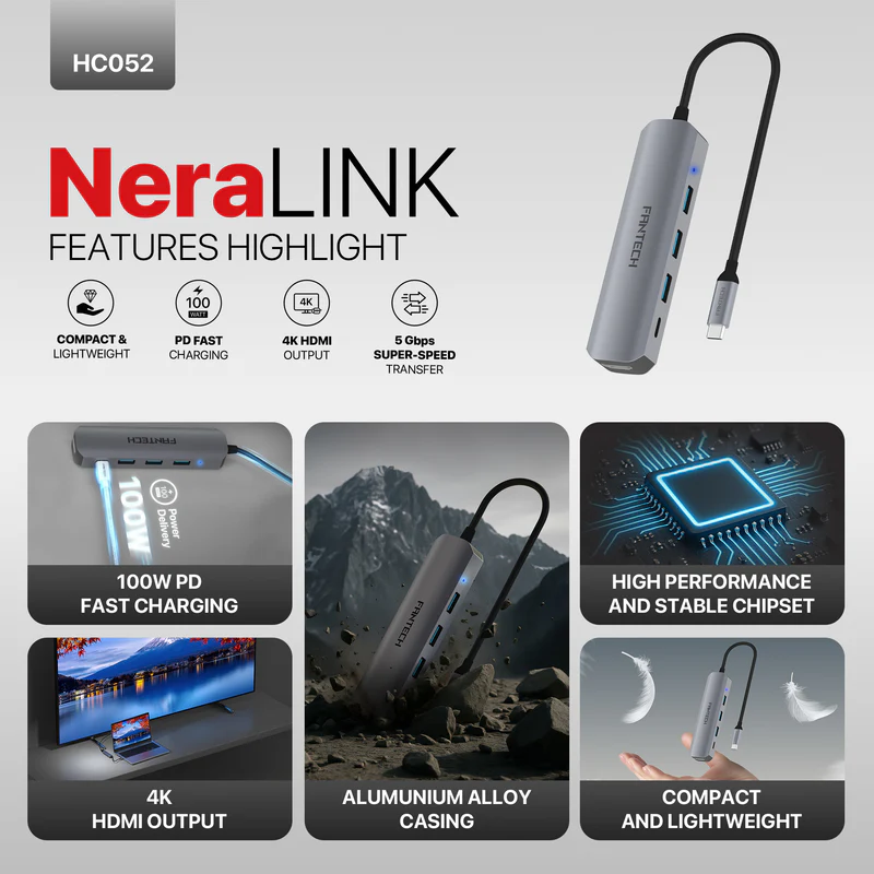 FANTECH HC052 NERALINK USB-C 5 IN 1