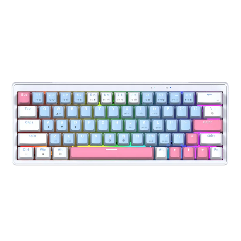 FANTECH ATOM 63 MECHANICAL GAMING KEYBOARD BLUE + WHITE