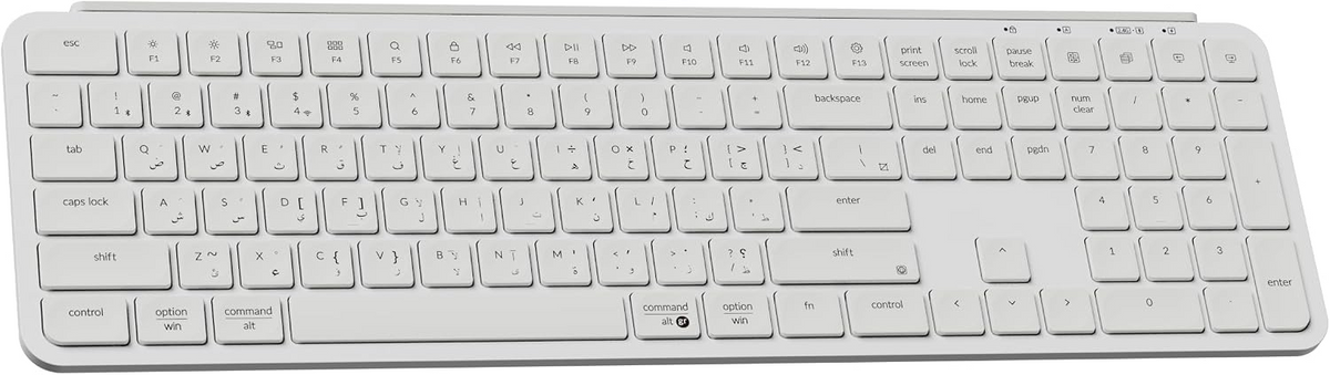 KEYCHRON KB6 PRO AN ULTRA-SLIM 2.4 WIRLESS KEYBOARD ARABIC - WHITE