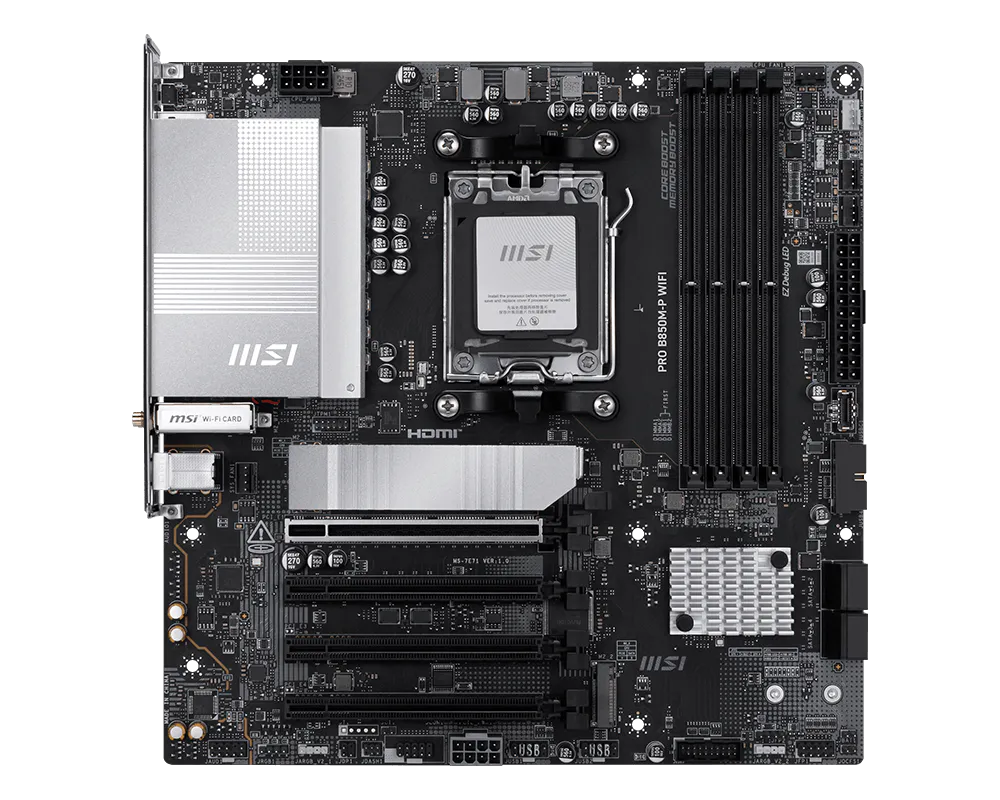 MSI PRO B850M-P WIFI AM5 DDR5 M-ATX Motherboard