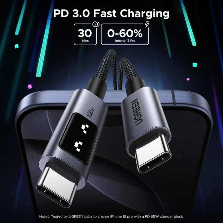 UGREEN L509 Uno USB-C to USB-C PD Fast Charging Cable 5A Max