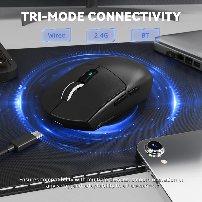 ATTACK SHARK G3 PRO Tri-mode Wireless Gaming Mouse - Black