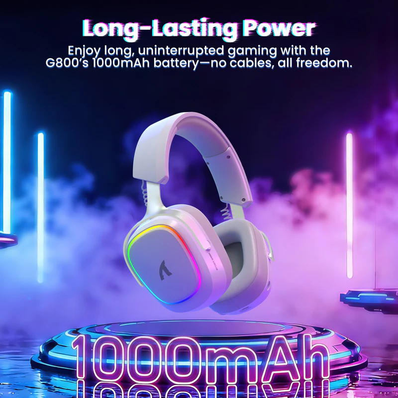 Attack Shark G800 Wireless RGB Gaming Headset - White